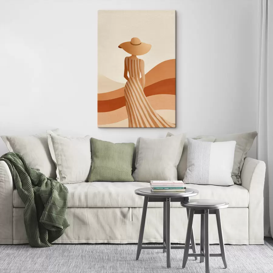 murales de pared Mujer con sombrero s49437