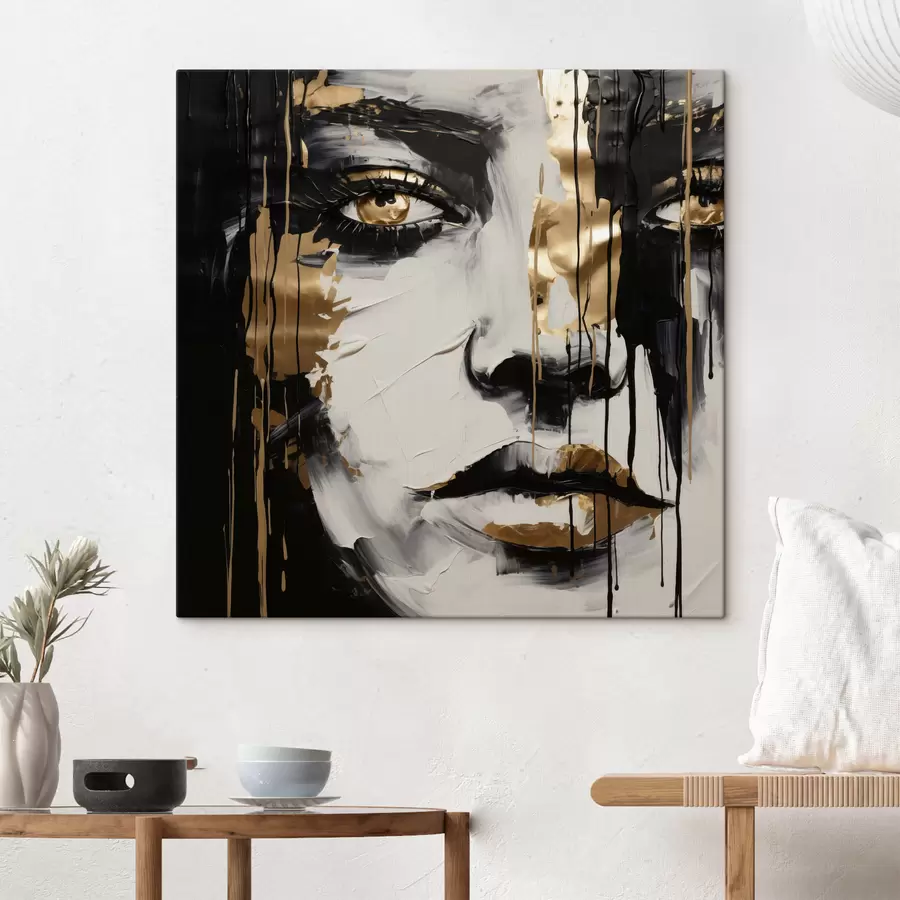 murales de pared Retrato femenino abstracto s49442