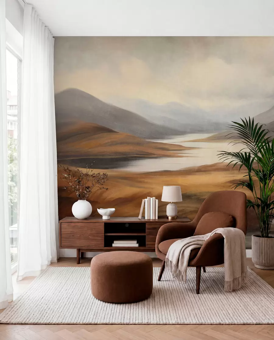 murales de pared Montañas y resplandor w09756