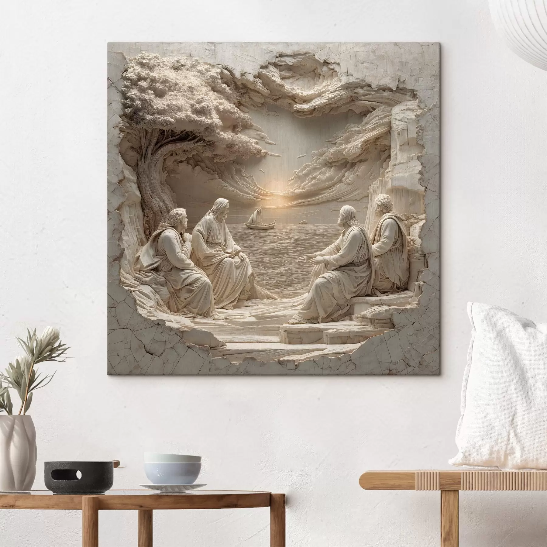 murales de pared Motivos bíblicos en estilo de bajorrelieve s49423