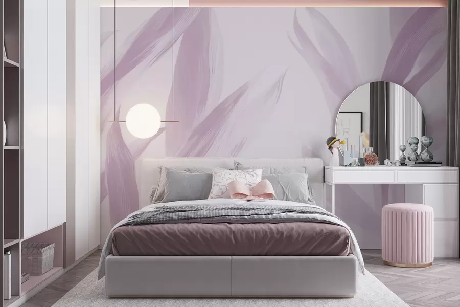 murales de pared Hojas puntiagudas w05680v3