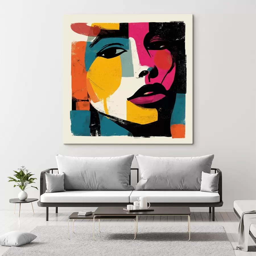 murales de pared Un rostro abstracto s49543