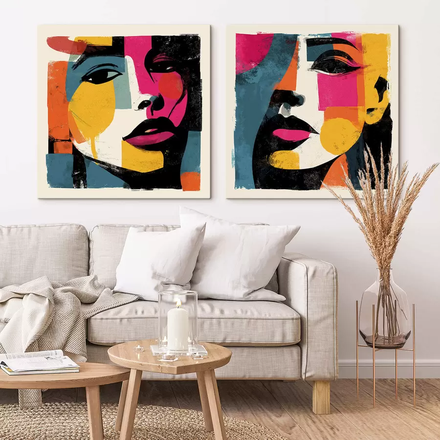 murales de pared Un rostro abstracto m30599