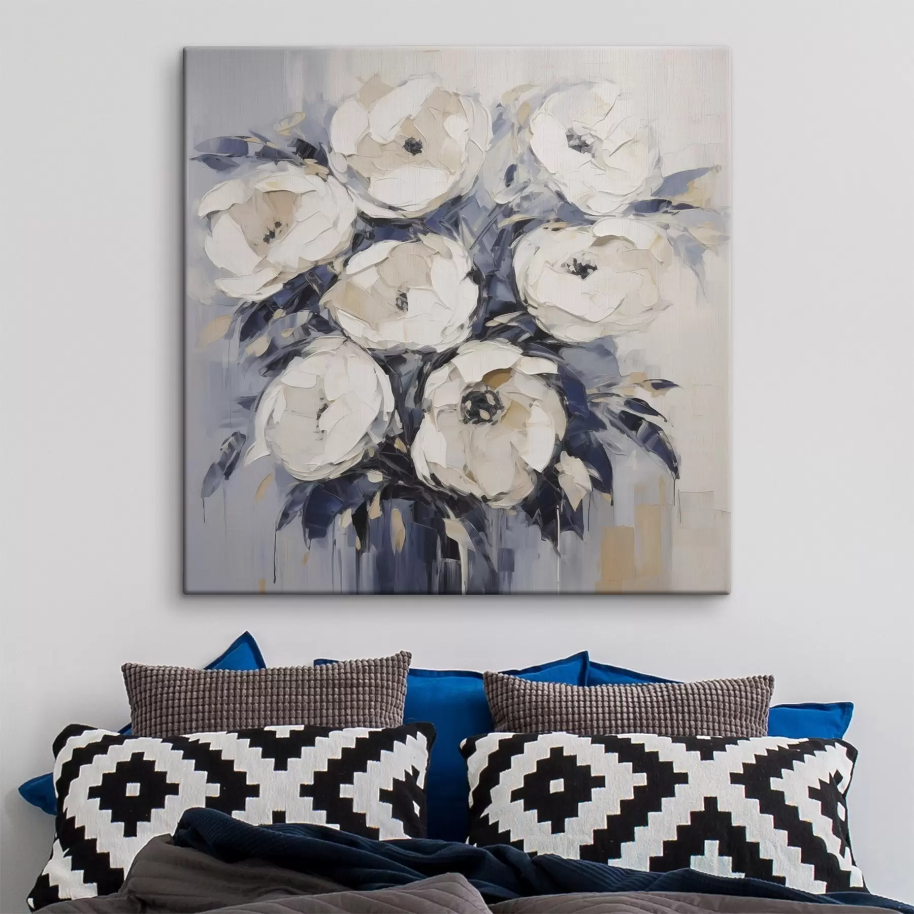 murales de pared Rosas estilizadas, imitación de pintura s49504