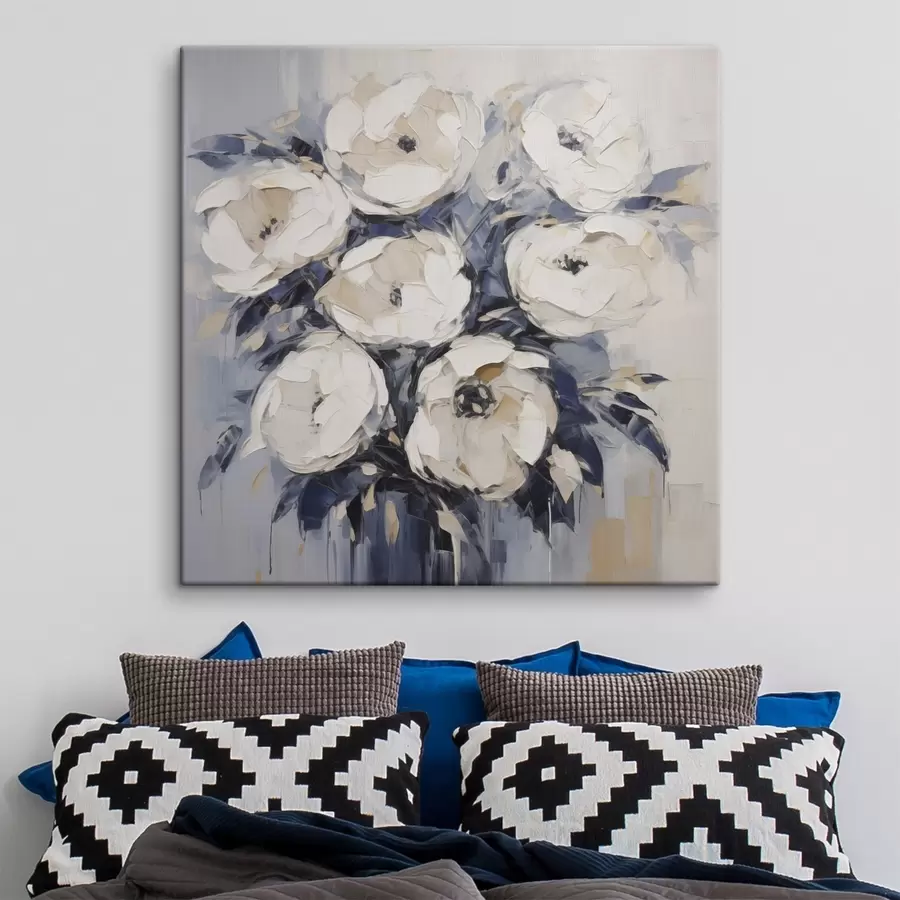 murales de pared Rosas estilizadas, imitación de pintura s49504