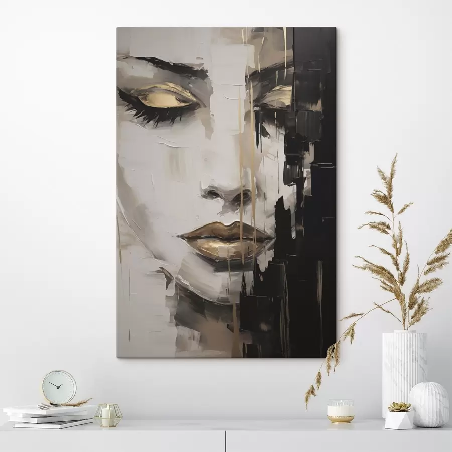 murales de pared Imitación de un retrato femenino moderno s49507
