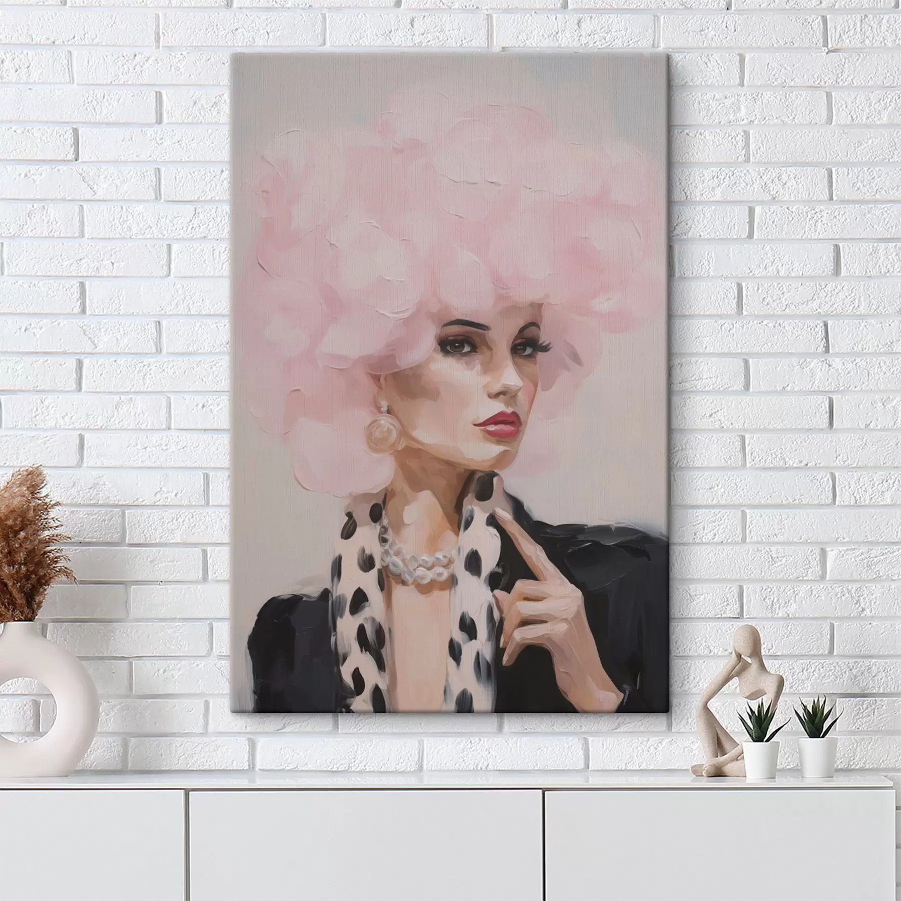 murales de pared Cuadro de imitación de una mujer elegante s49509