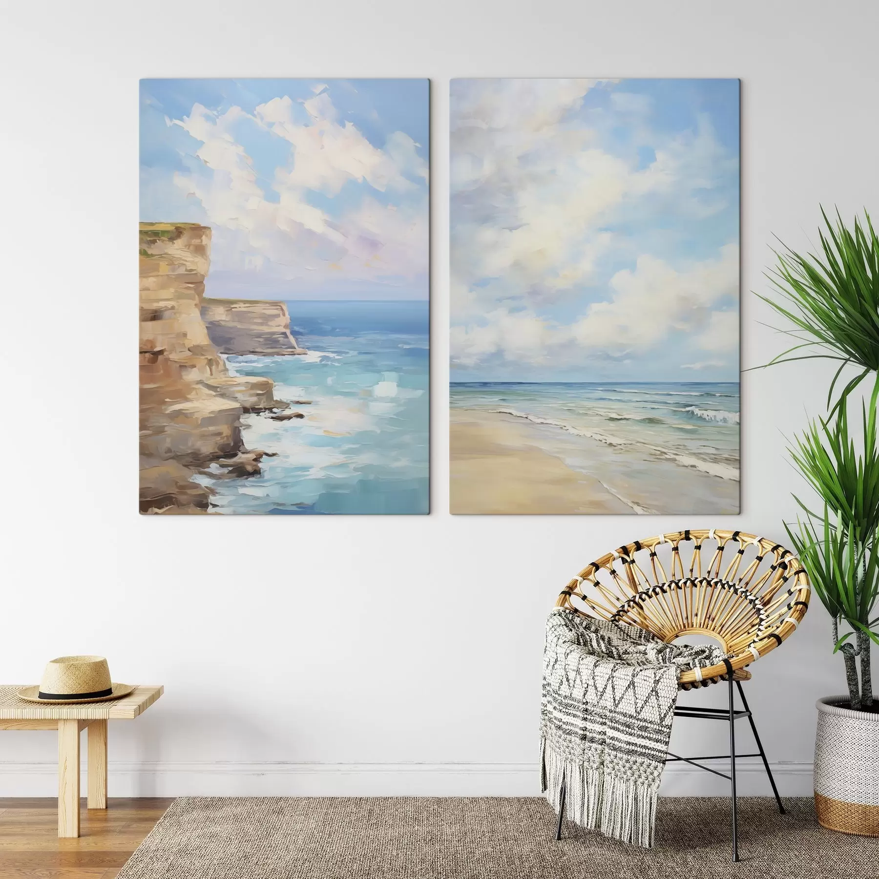 murales de pared Pintura de imitación de paisajes marinos m30597