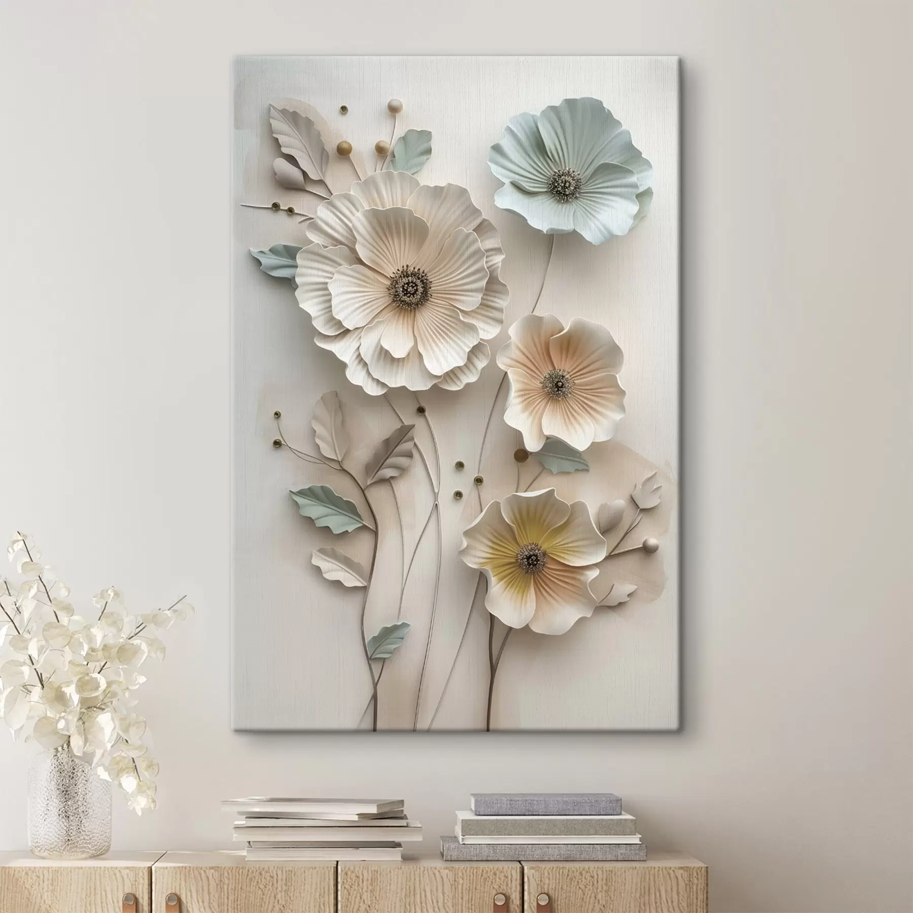 murales de pared un arreglo floral con efecto tridimensional s49568