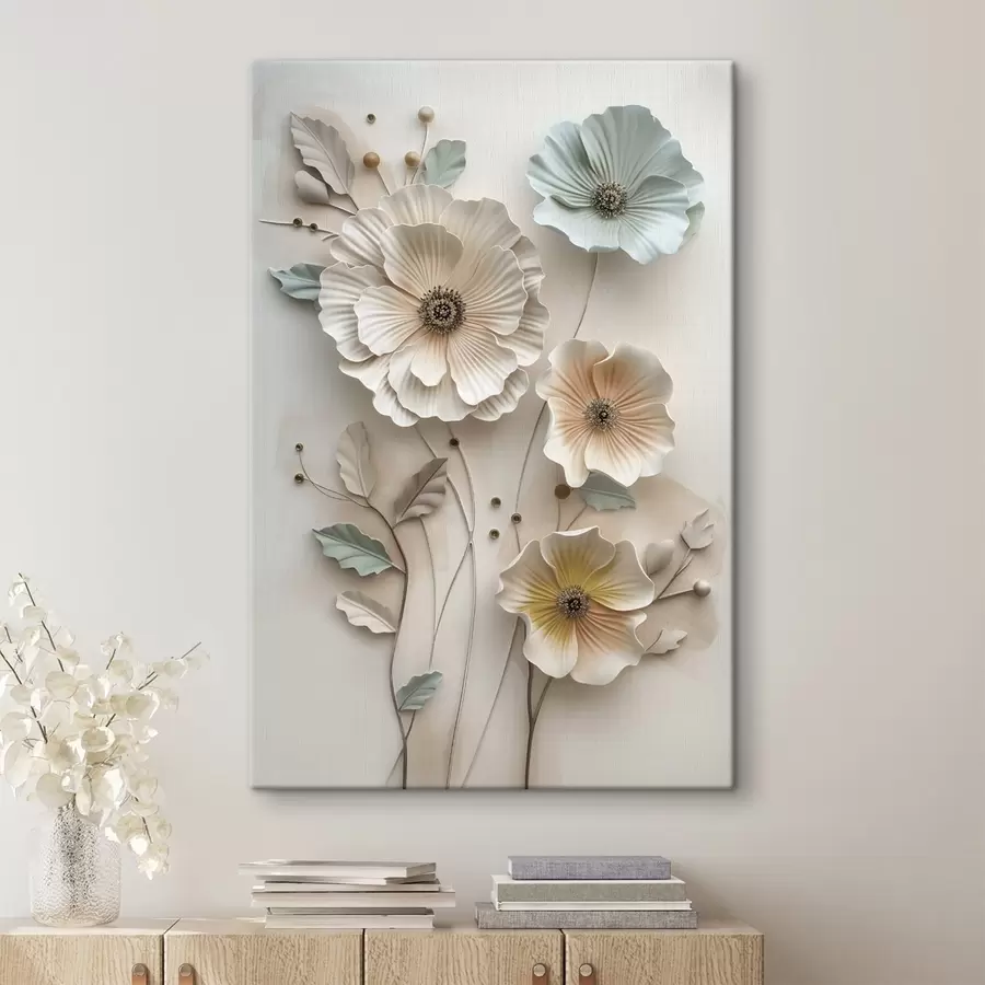 murales de pared un arreglo floral con efecto tridimensional s49568