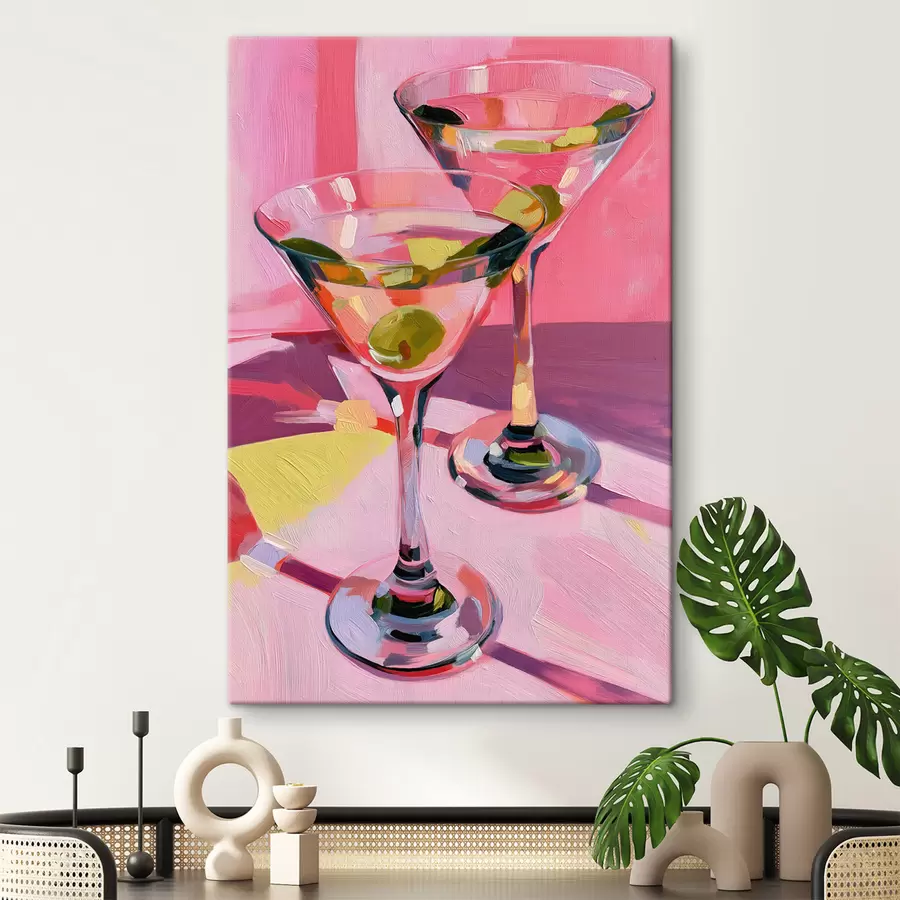 murales de pared Vasos con aceitunas s49609