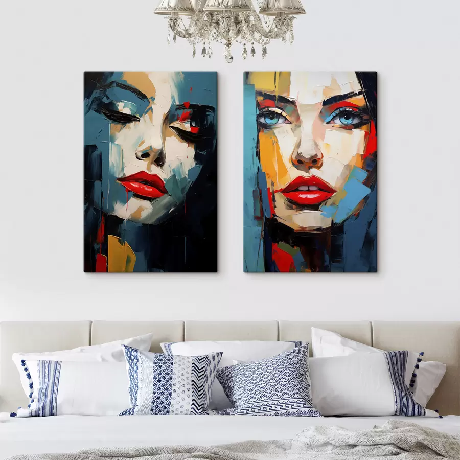 murales de pared Caras abstractas m30633