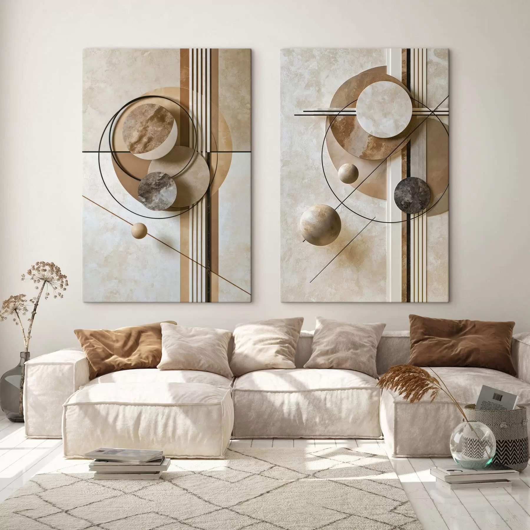 murales de pared Una composición con círculos m30546
