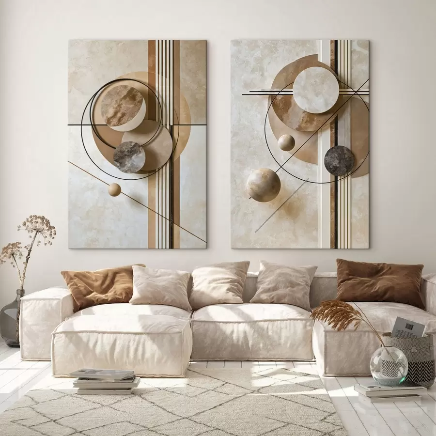 murales de pared Una composición con círculos m30546