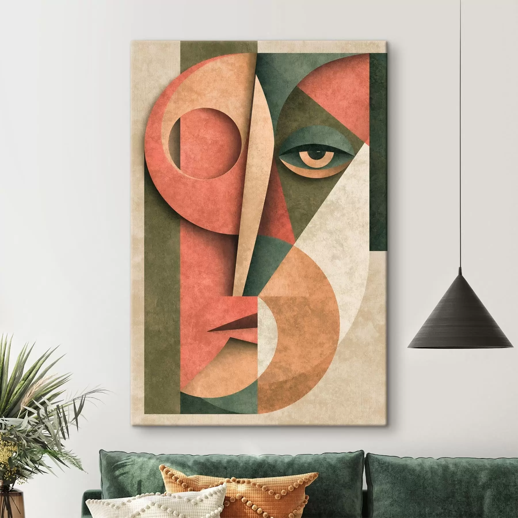 murales de pared Composición cubista de un rostro s49419
