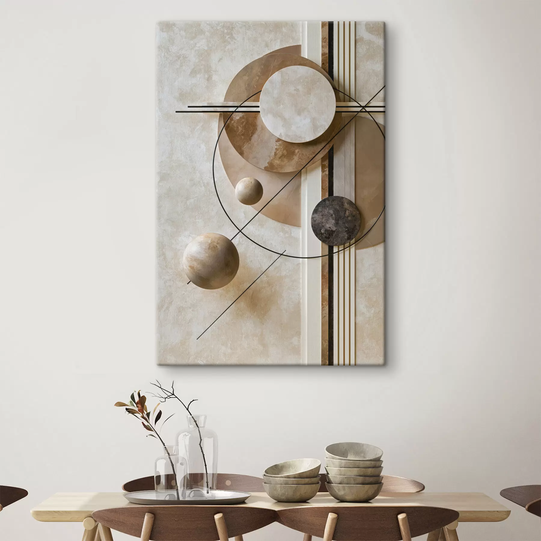 murales de pared Una composición con círculos s49516