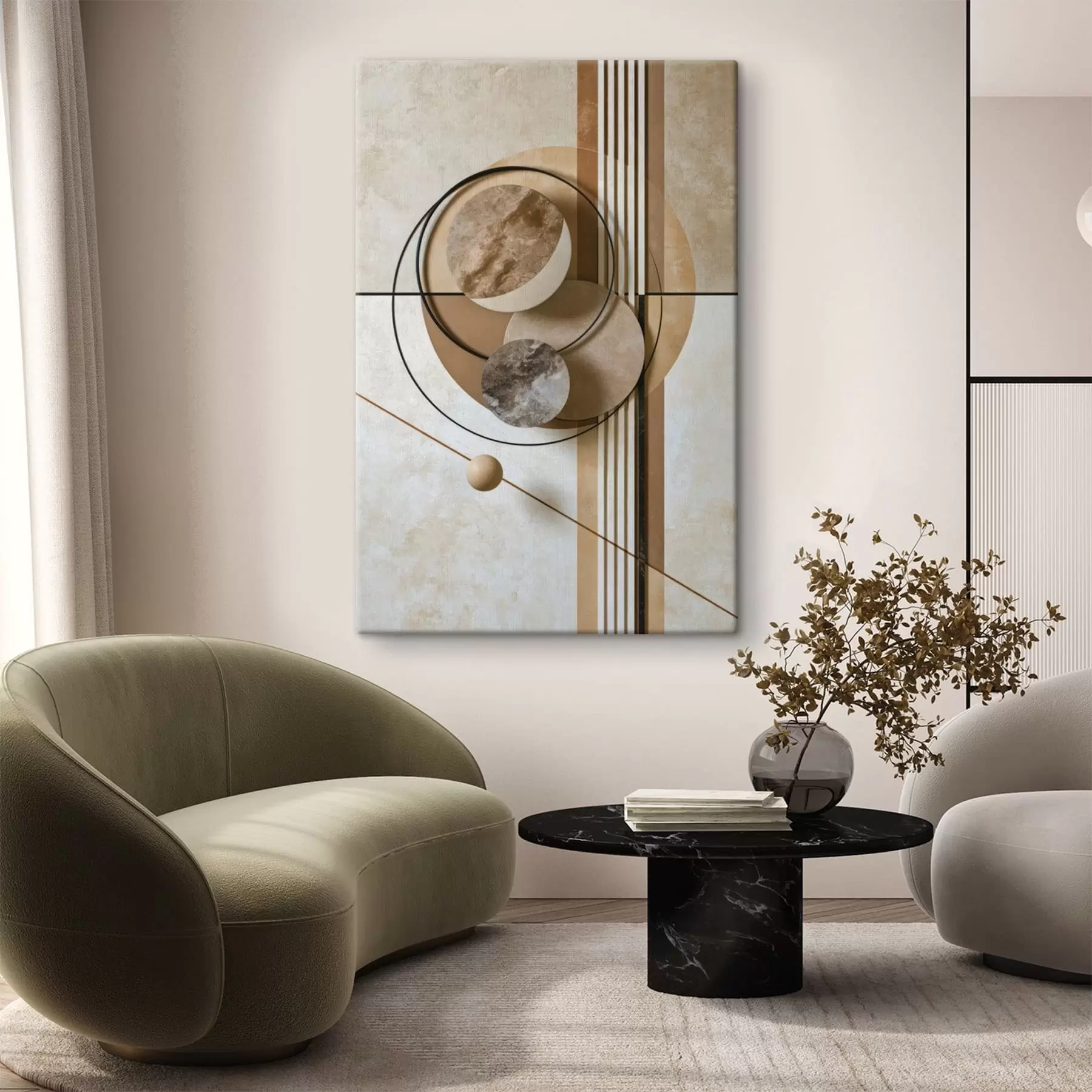 murales de pared Una composición con círculos s49517