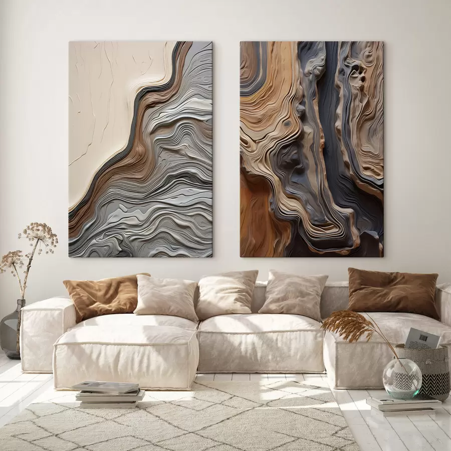 murales de pared Composición en madera m30611