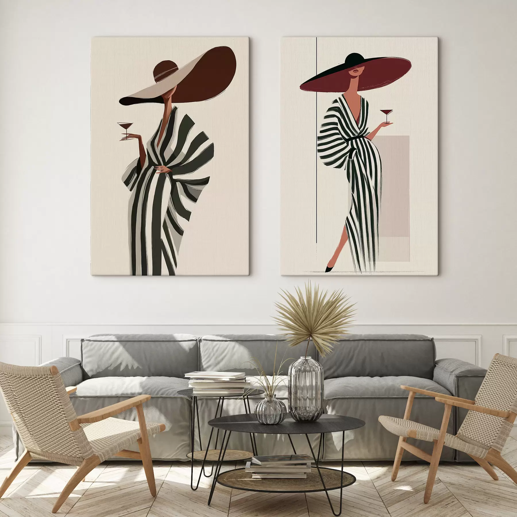 murales de pared Chica con sombrero m30634