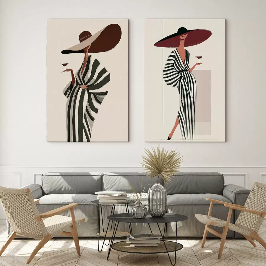 murales de pared Chica con sombrero m30634