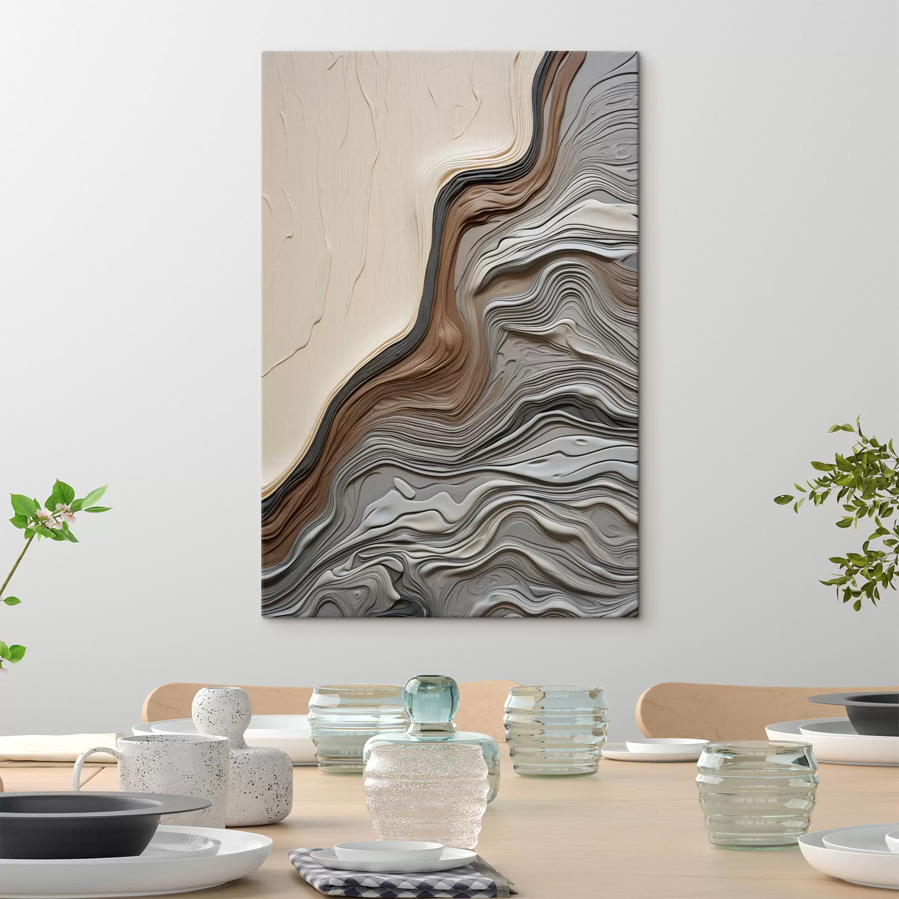 murales de pared Líneas suaves s49570