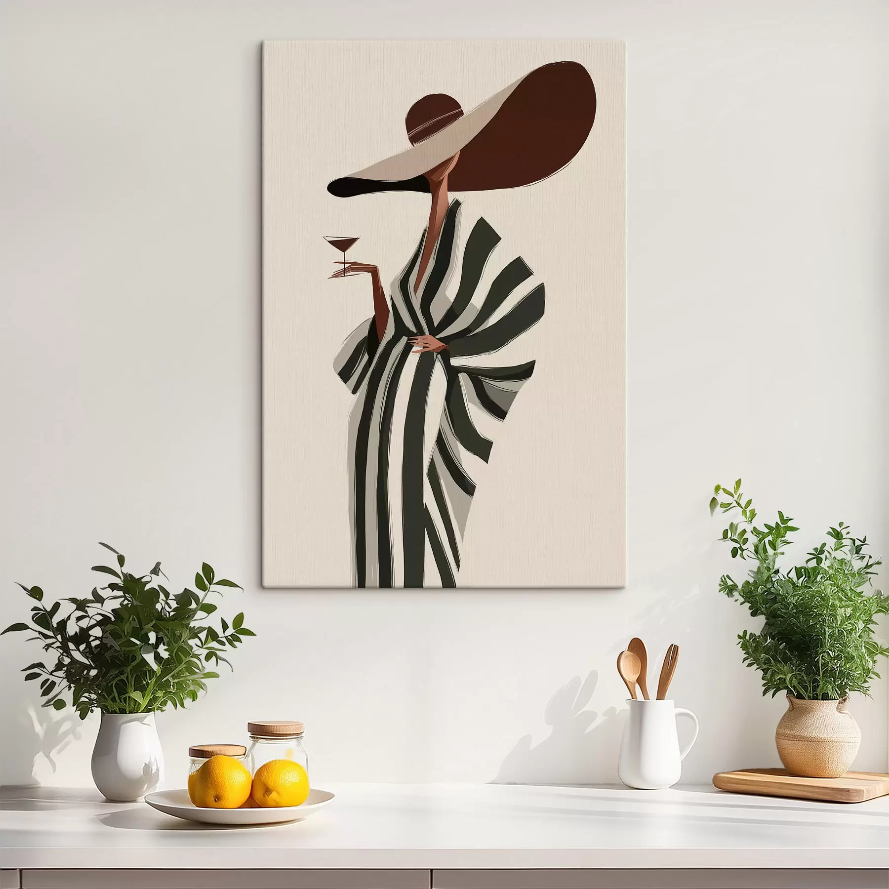 murales de pared Chica con sombrero s49633