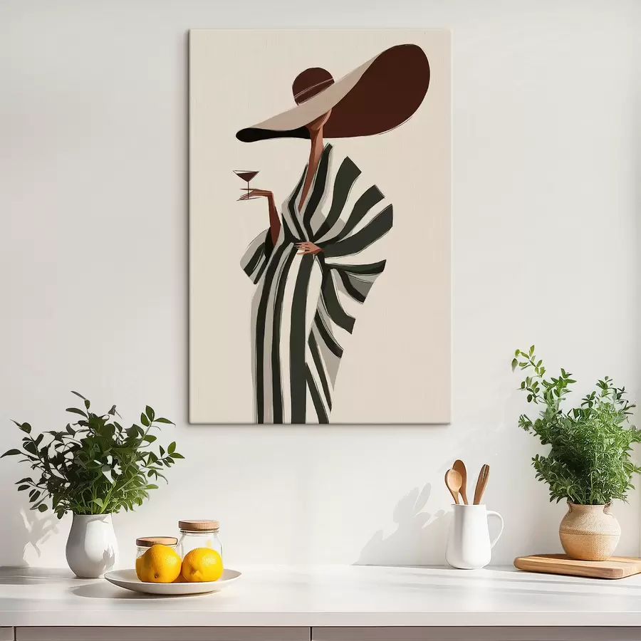 murales de pared Chica con sombrero s49633
