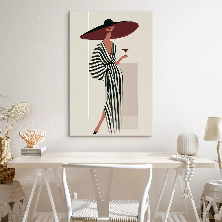 murales de pared Chica con sombrero s49634