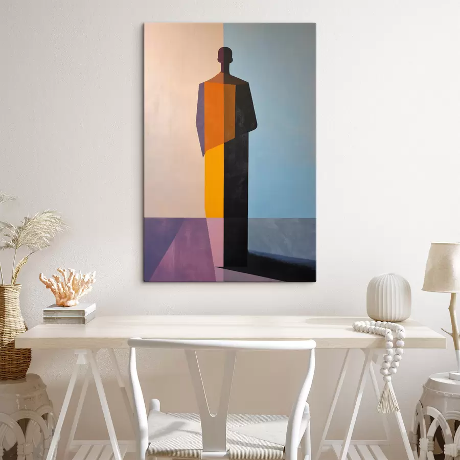 murales de pared Hombre con líneas de colores s49668