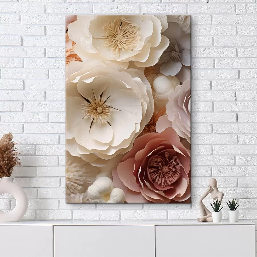 murales de pared Rosas beige de estilo contemporáneo s49374