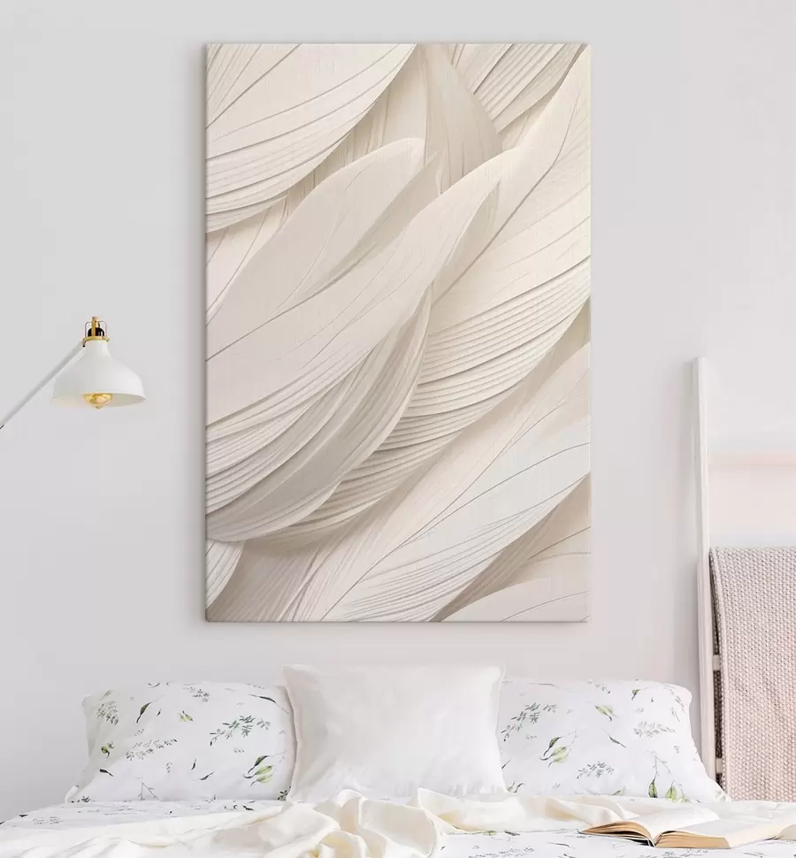 murales de pared Olas abstractas en tono beige s49377