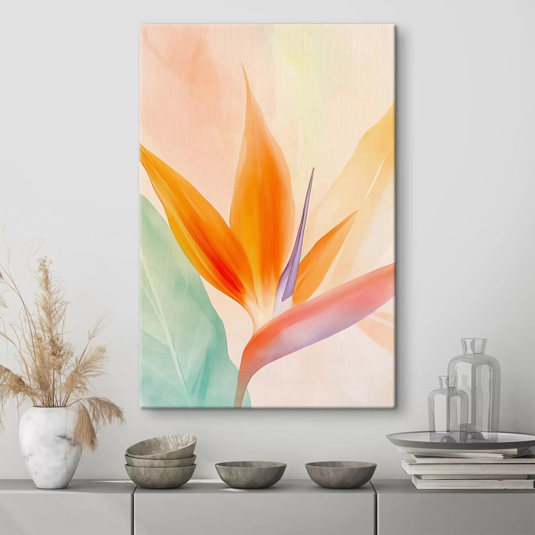 murales de pared Flor tropical de strelitzia s49379