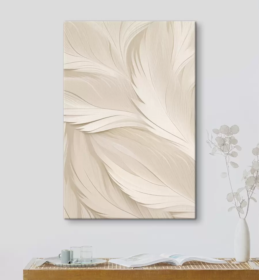 murales de pared Abstracción volumétrica: Líneas beige s49383