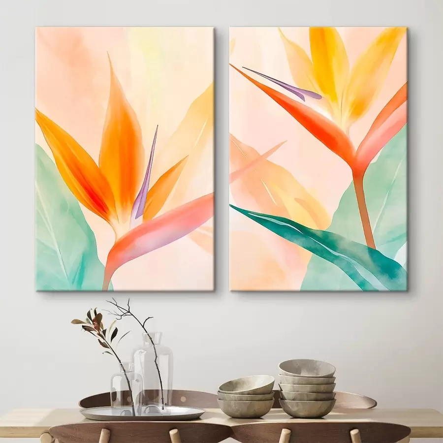 murales de pared Flor tropical de strelitzia m30605