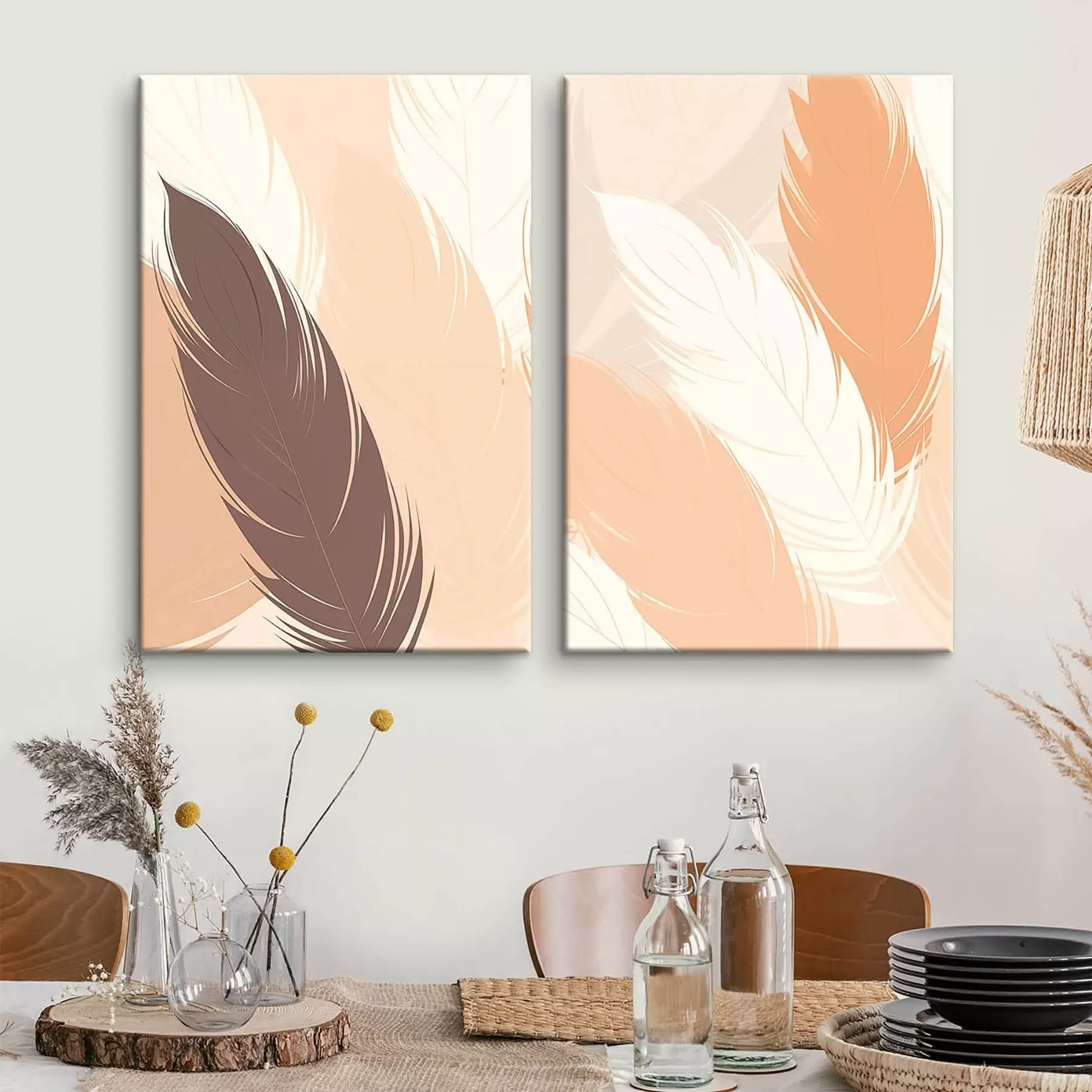 murales de pared Plumas decorativas minimalistas m30606
