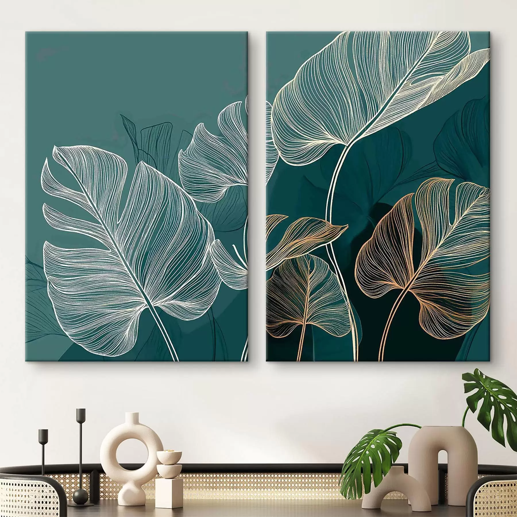 murales de pared Hojas tropicales m30601