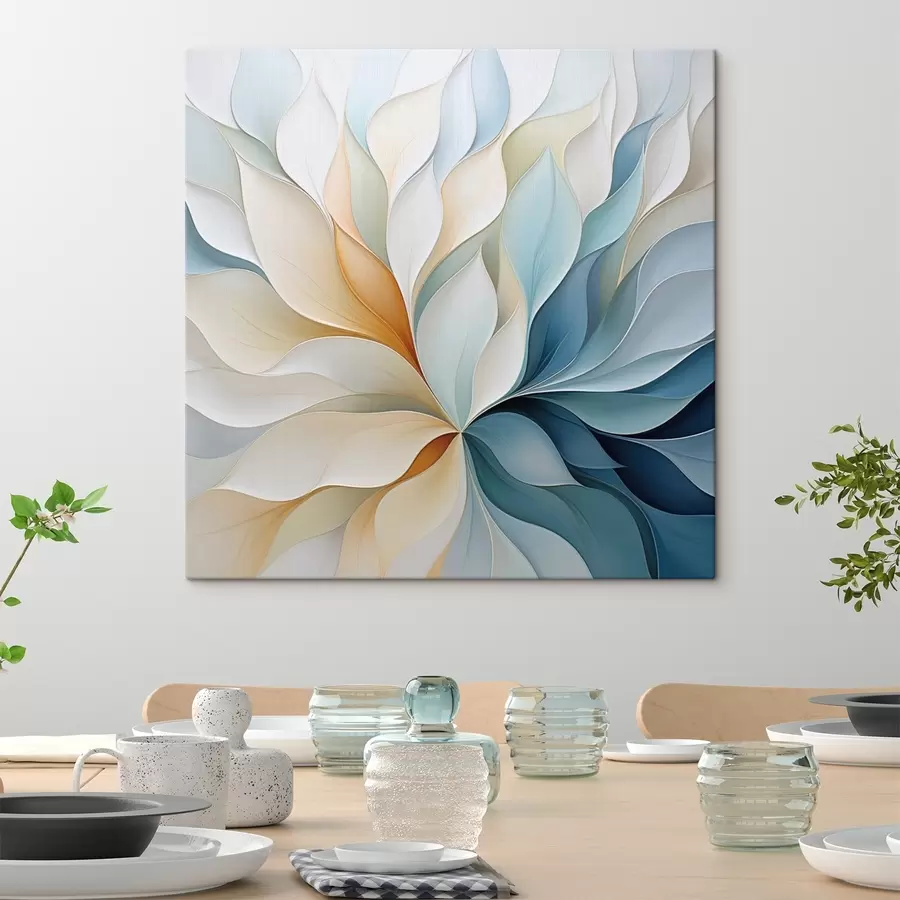 murales de pared Pétalos abstractos, pintura de imitación, ilustración plana s49746