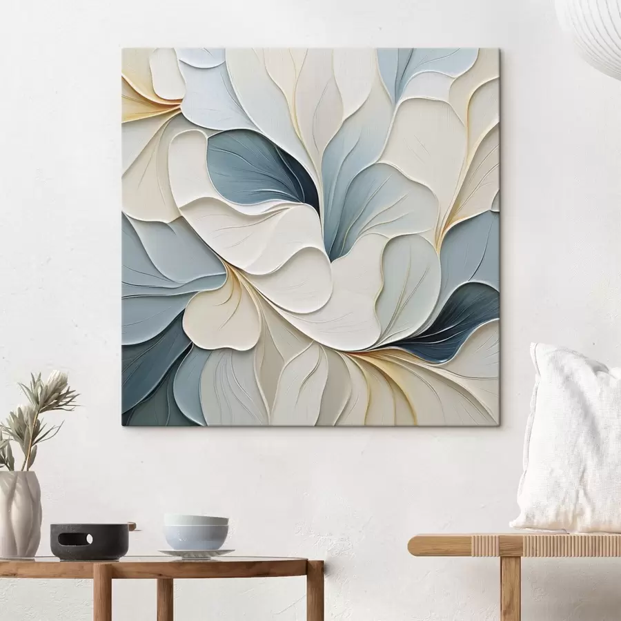 murales de pared Pétalos abstractos, pintura de imitación, ilustración plana s49747