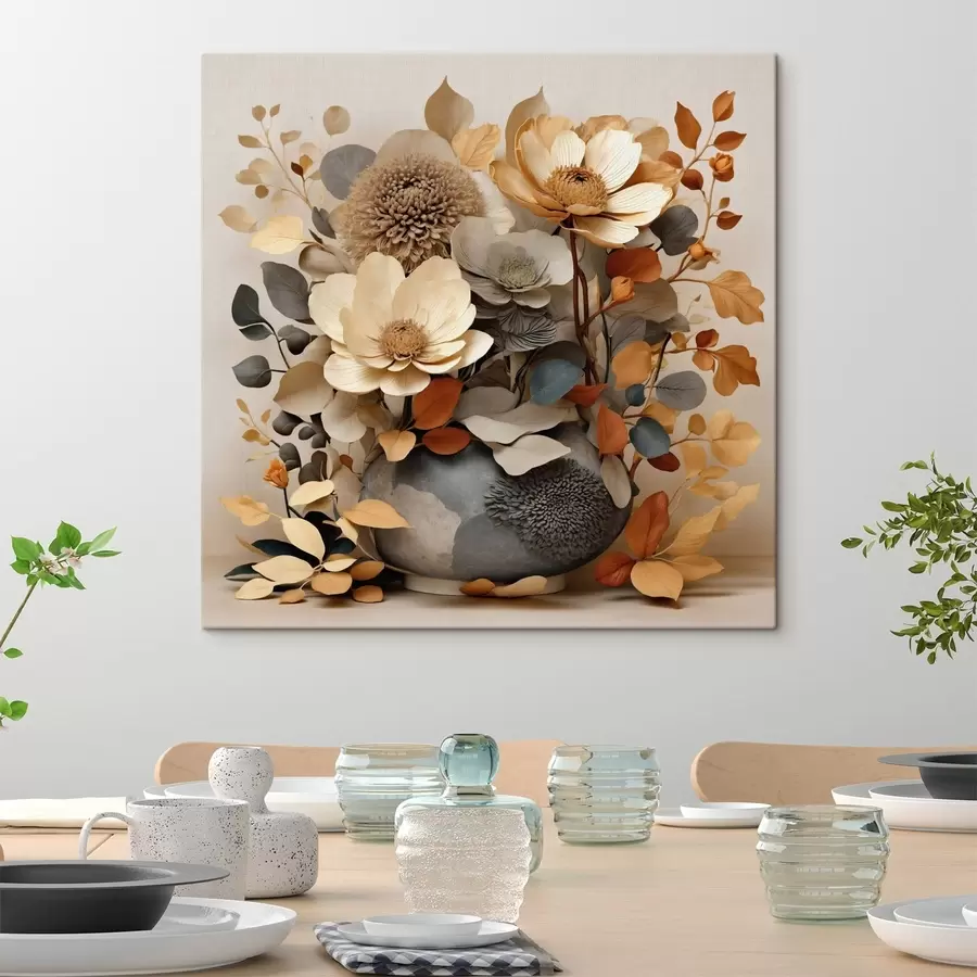 murales de pared Arreglo floral en un jarrón decorativo s49362