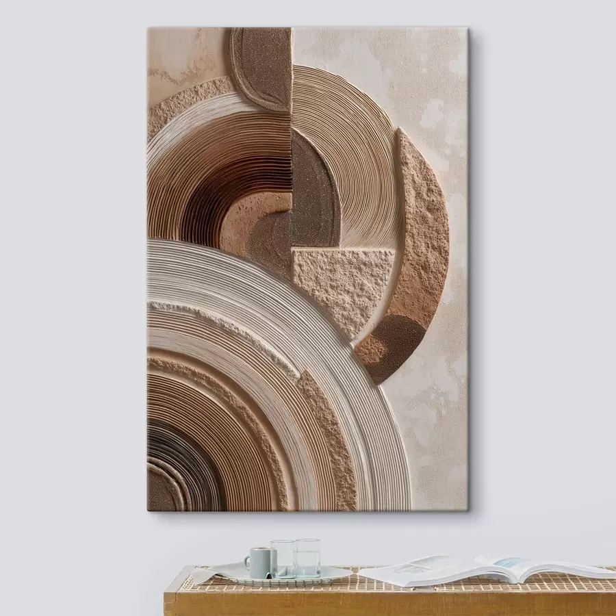 murales de pared Círculos abstractos con texturas variadas s49685