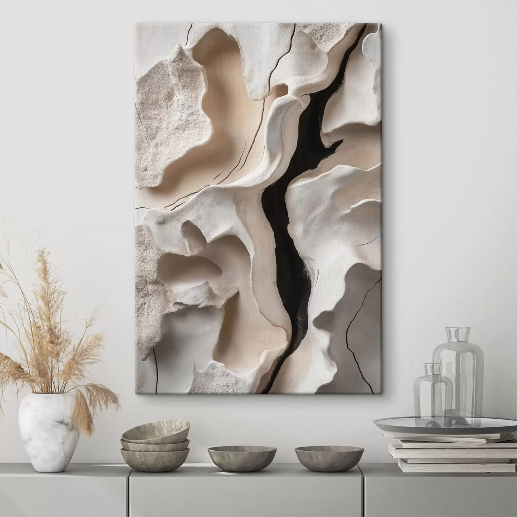 murales de pared Relieve abstracto con formas orgánicas ligeras s49687