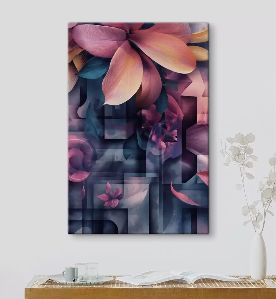murales de pared Flores tropicales moradas s49730