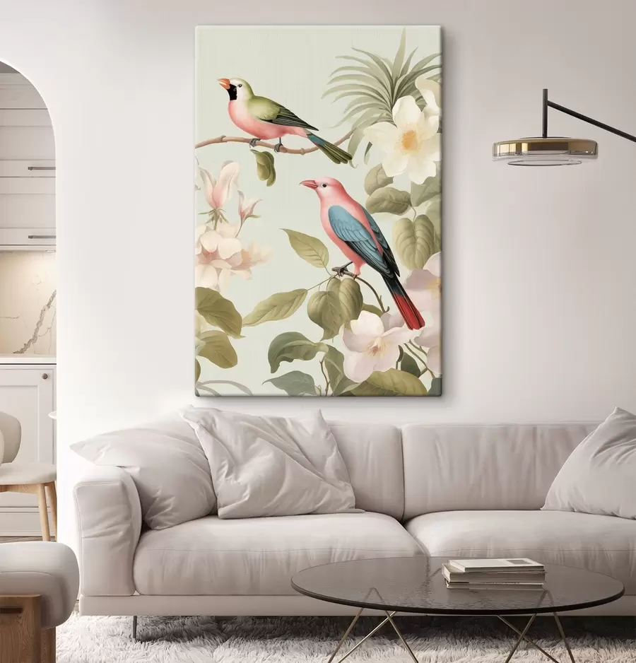 murales de pared Colibrí en un jardín en flor s49733