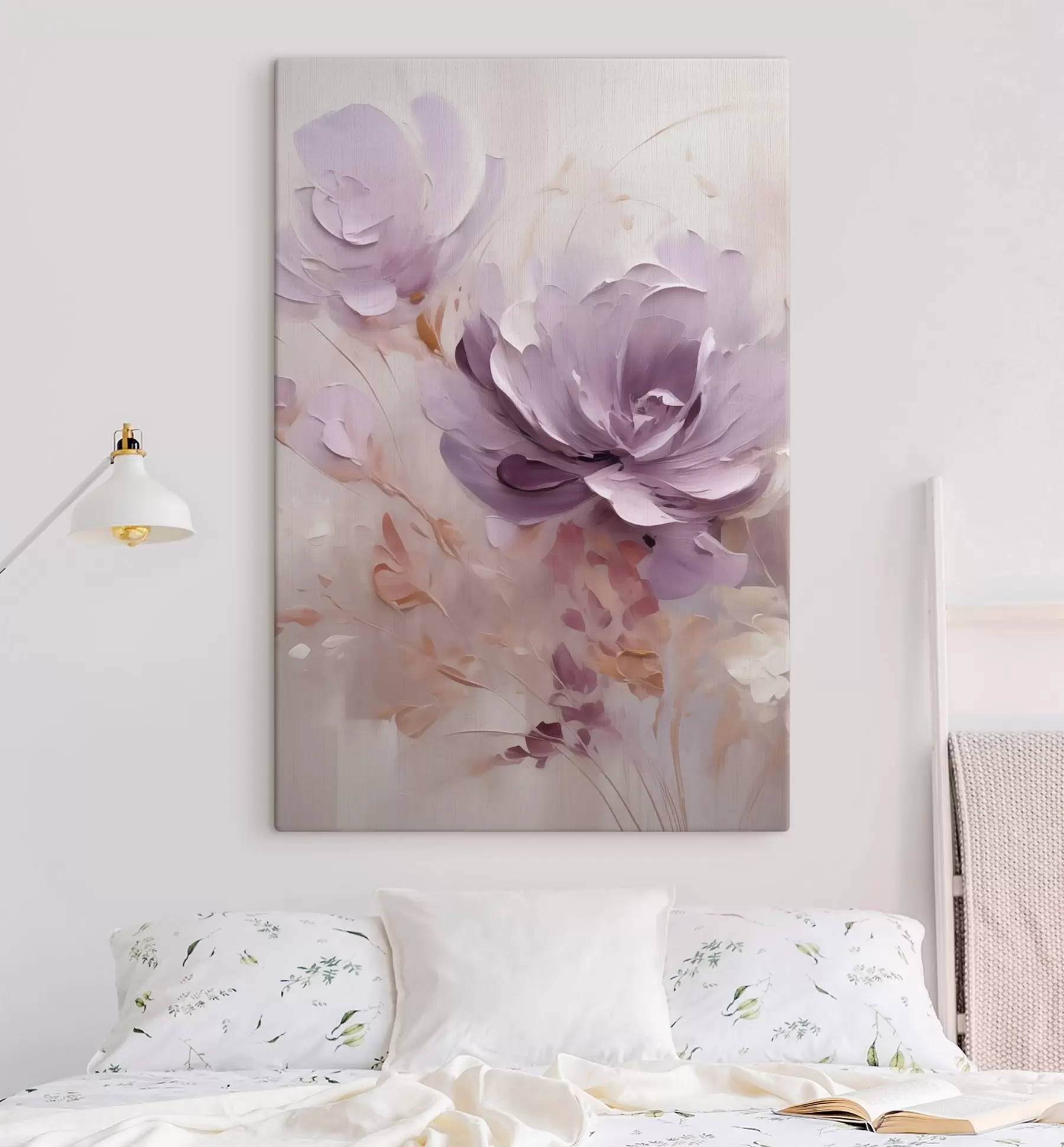 murales de pared Acuarela de una peonía lila s49734