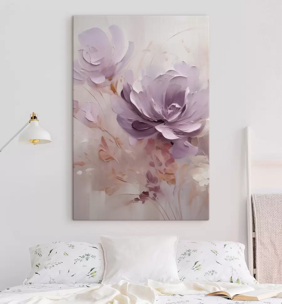 murales de pared Acuarela de una peonía lila s49734