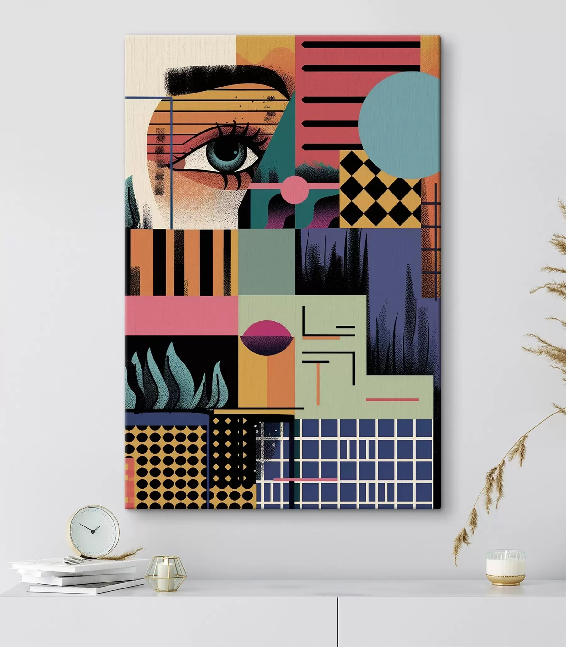 murales de pared Abstracción geométrica y arte pop s49739