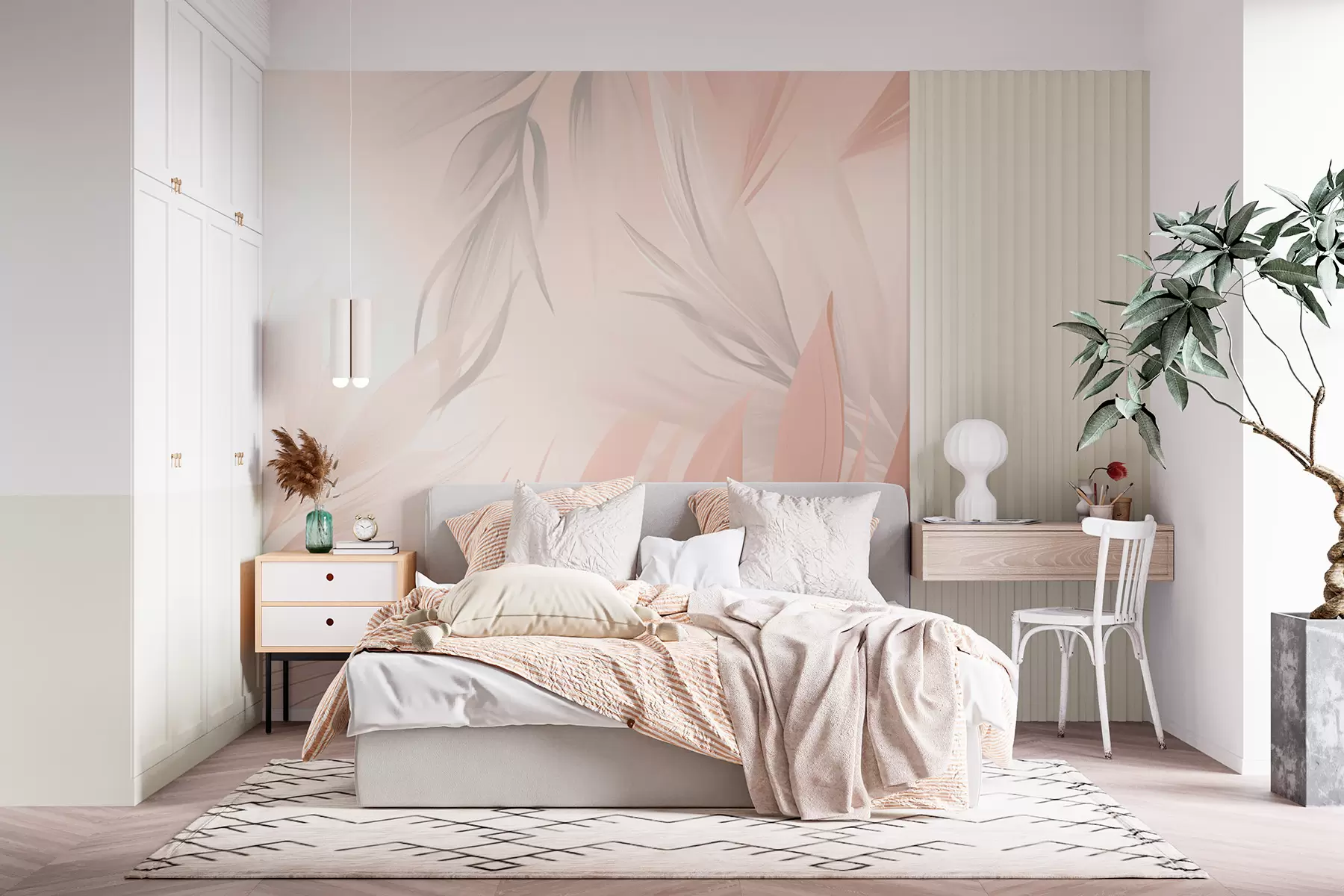 murales de pared Hojas puntiagudas w05742