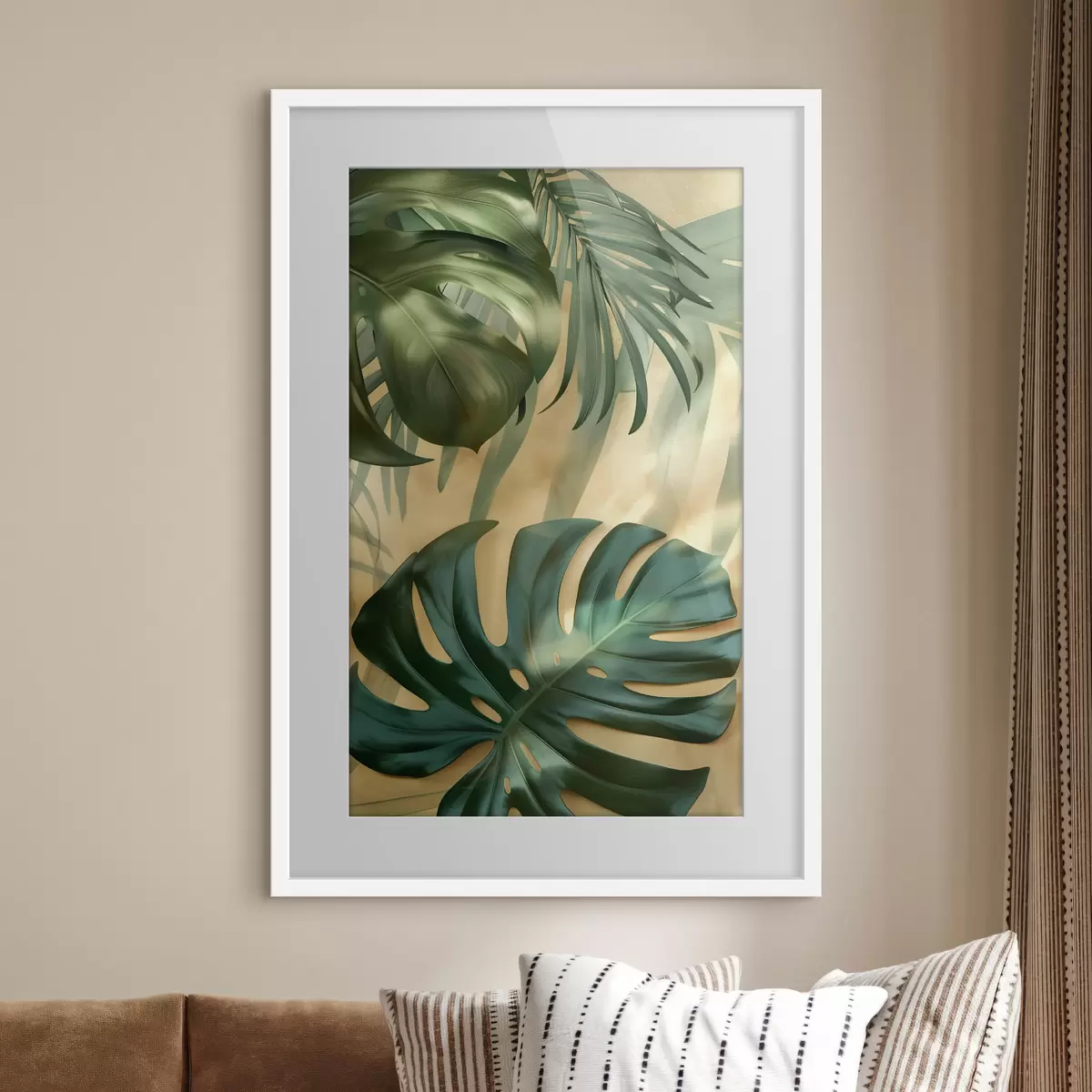 Poster Monstera y hojas tropicales f49552