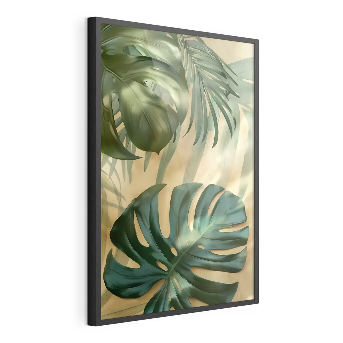 Poster Monstera y hojas tropicales f49552