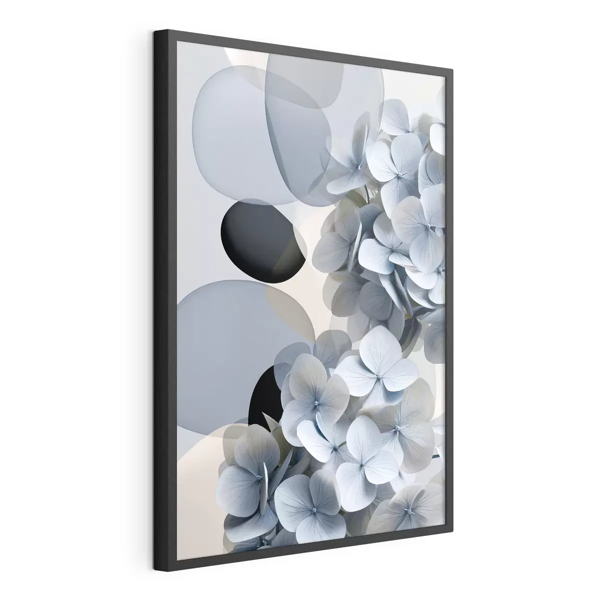 Poster Una abstracción moderna con hortensias f49699
